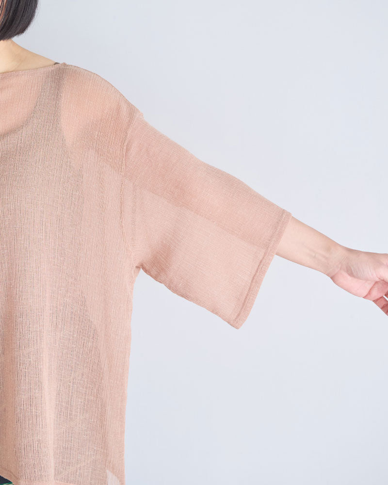 LINEN MIX JACQUARD BIG-T/YULA/YL26-T001