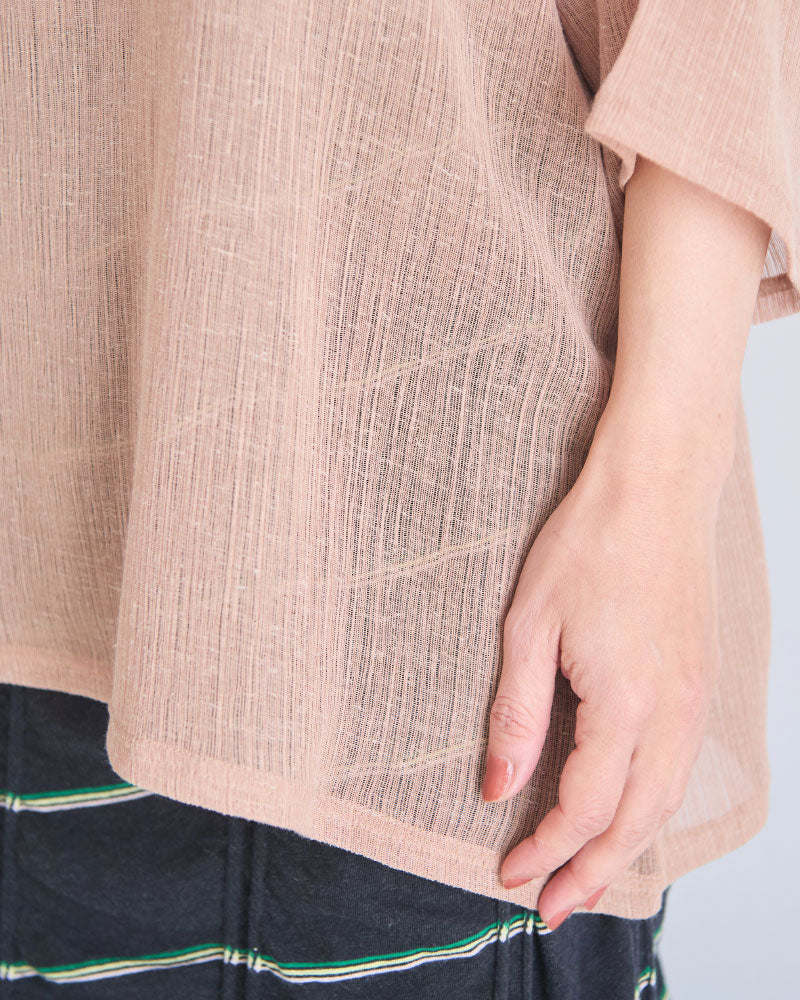 LINEN MIX JACQUARD BIG-T/YULA/YL26-T001