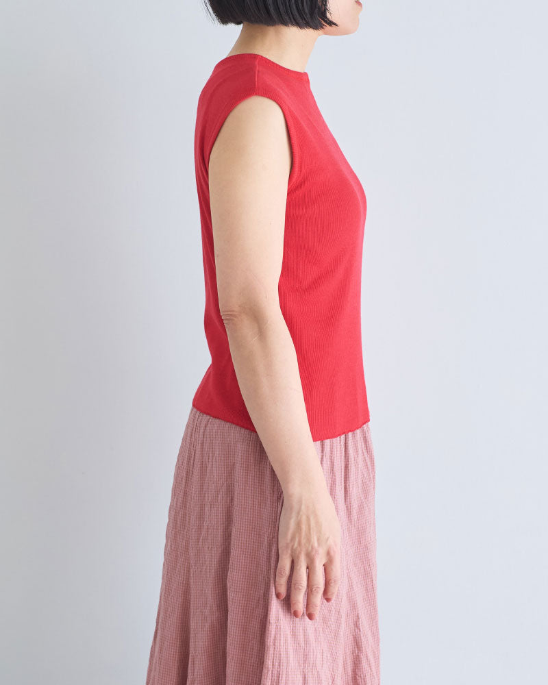 SOFT RIB SLEEVELESS//MEYAME