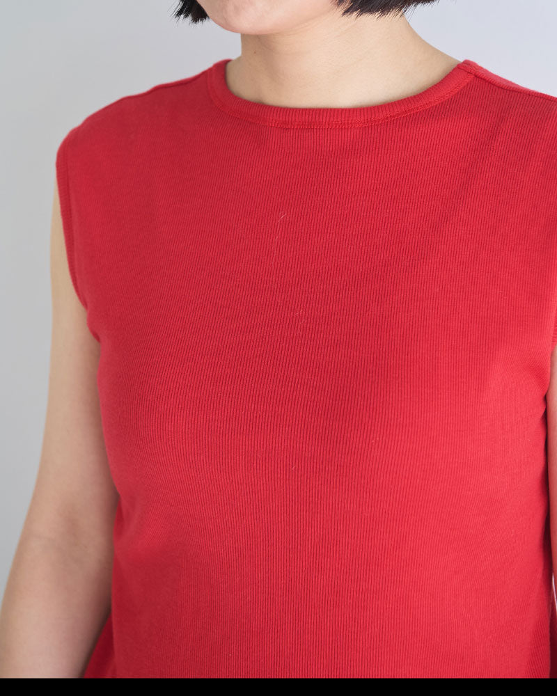 SOFT RIB SLEEVELESS//MEYAME