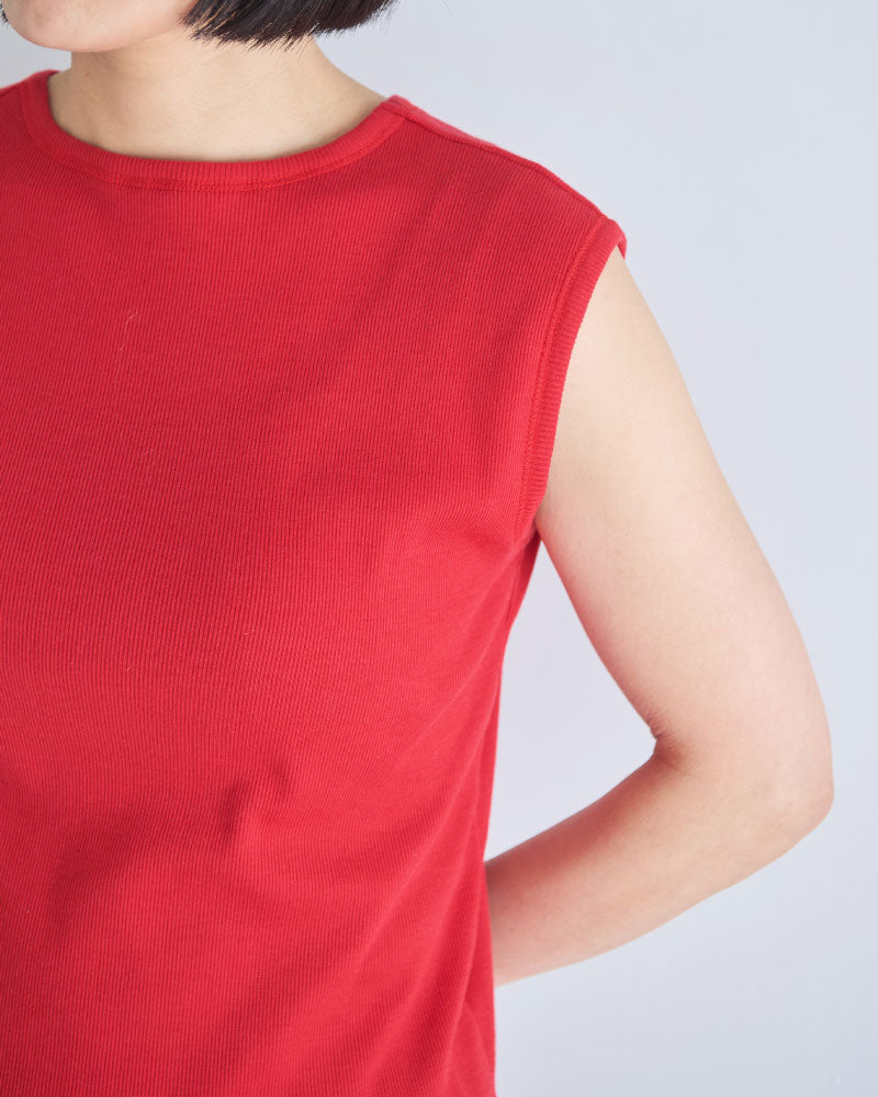 SOFT RIB SLEEVELESS//MEYAME
