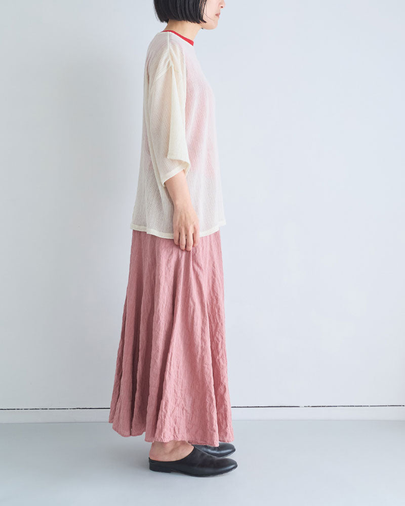 LINEN MIX JACQUARD BIG-T/YULA/YL26-T001