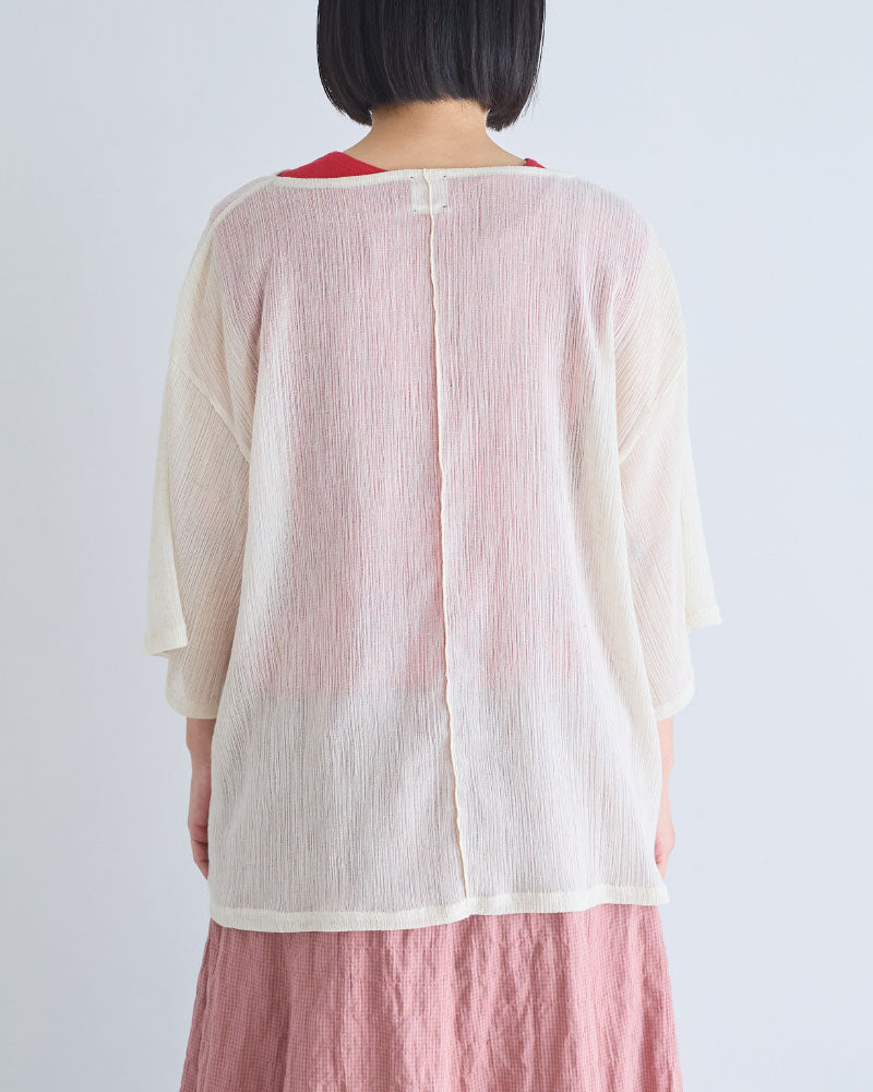 LINEN MIX JACQUARD BIG-T/YULA/YL26-T001