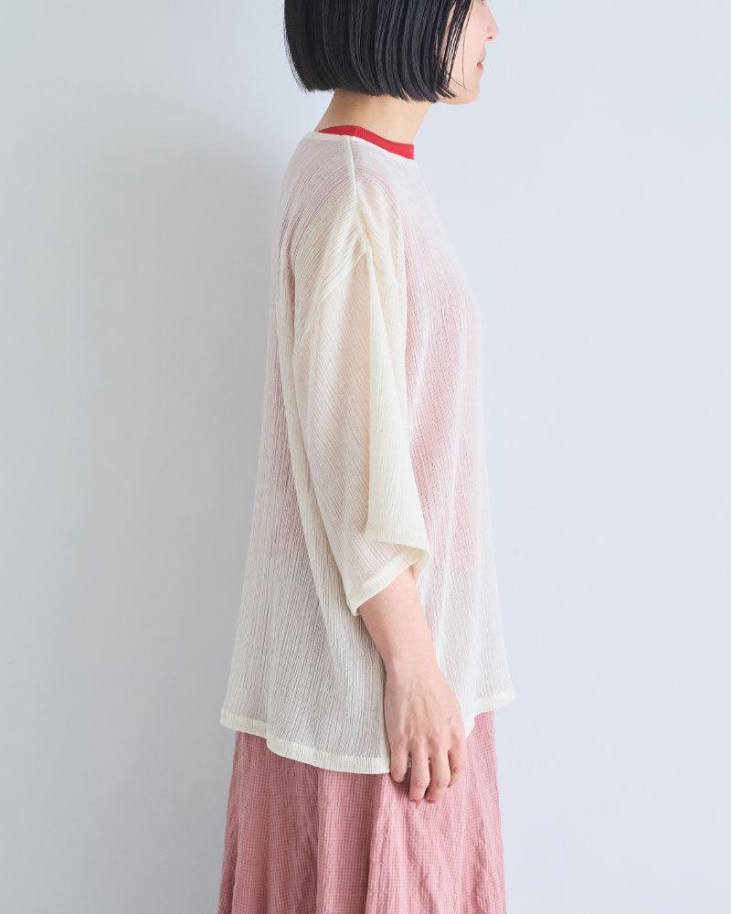 LINEN MIX JACQUARD BIG-T/YULA/YL26-T001