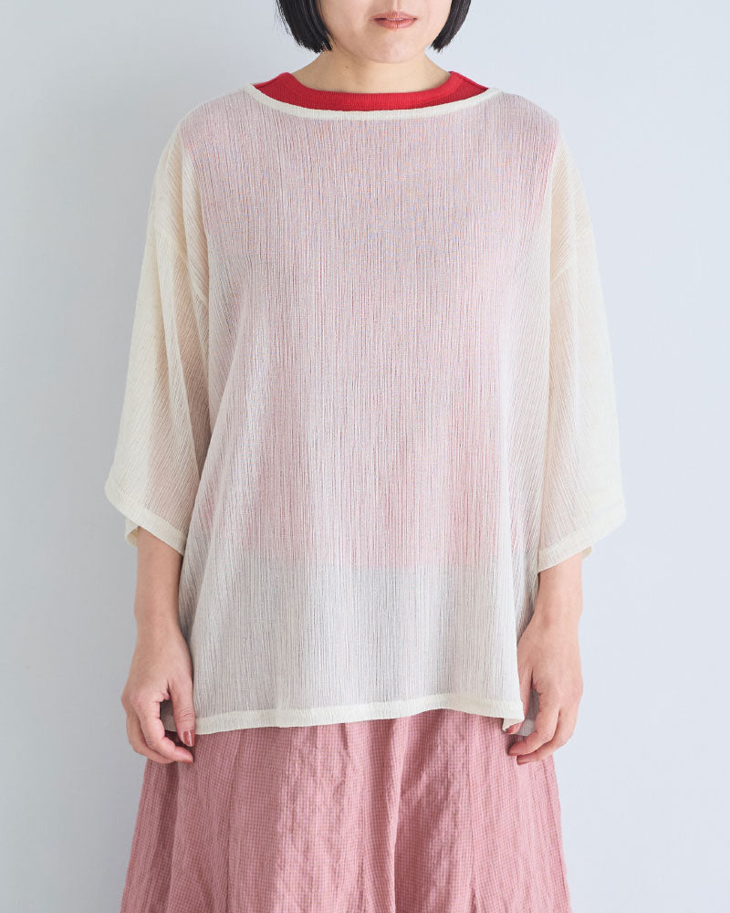 LINEN MIX JACQUARD BIG-T/YULA/YL26-T001