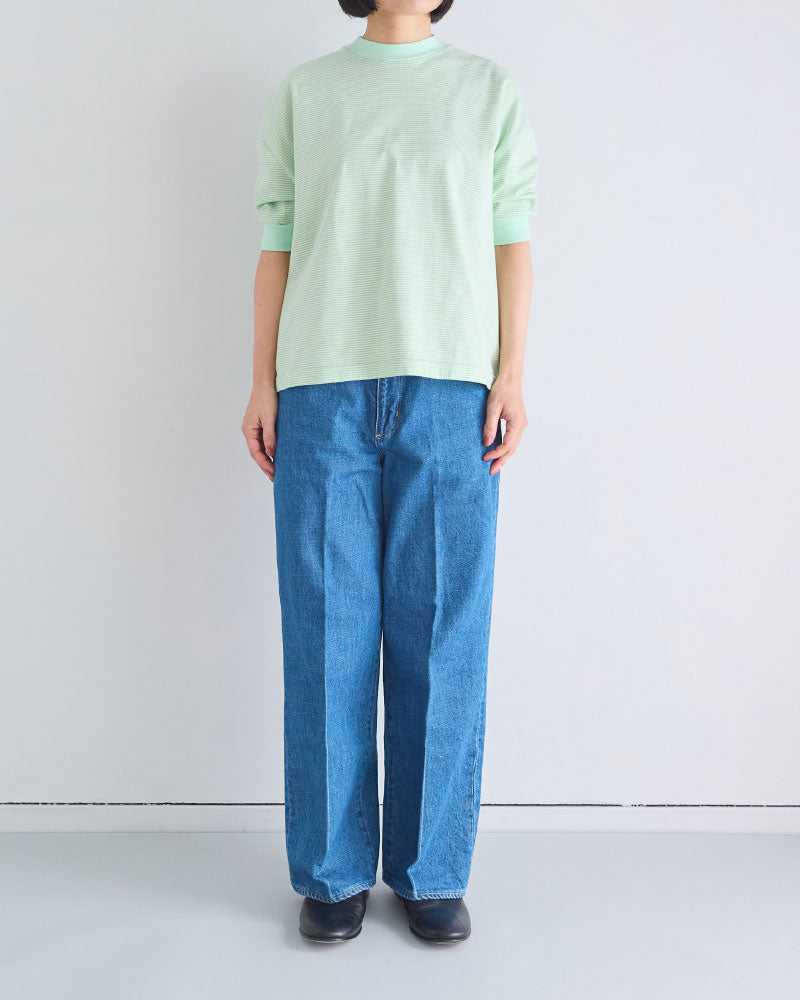 BORDER HALF SLEEVE TEE//MEYAME
