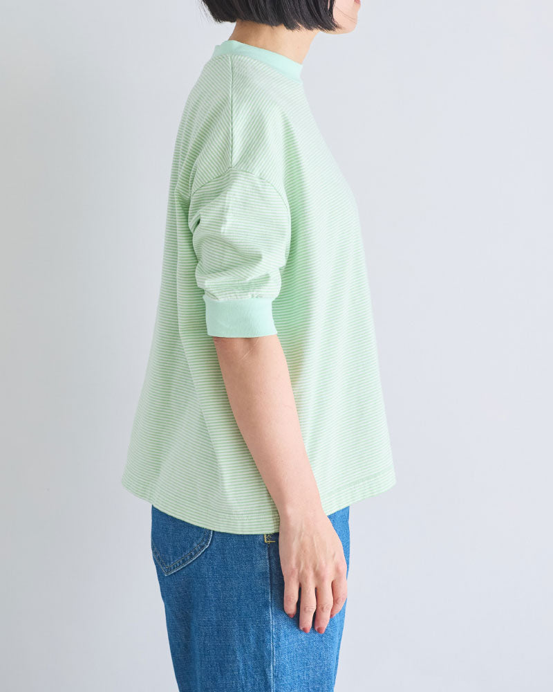 BORDER HALF SLEEVE TEE//MEYAME