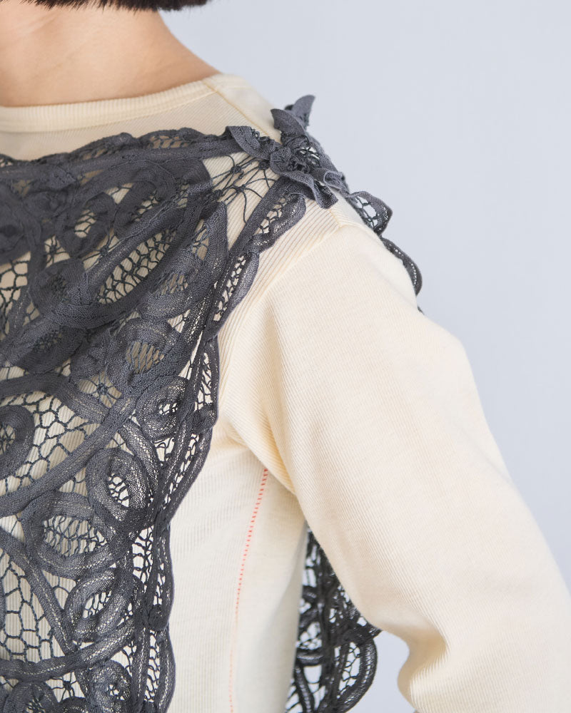 SOFT RIB HALF-SLEEVE TEE//MEYAME