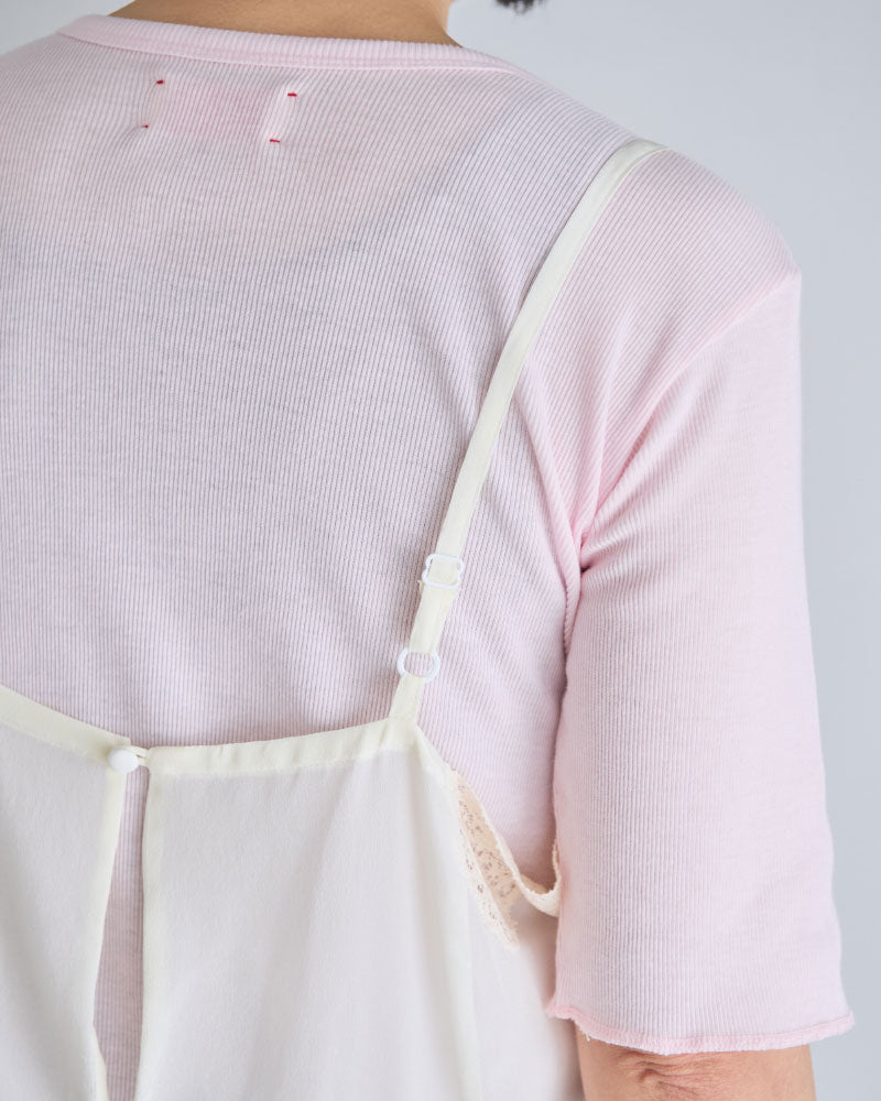 SOFT RIB HALF-SLEEVE TEE//MEYAME