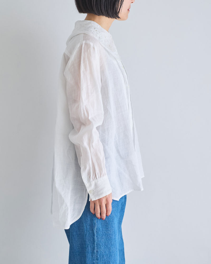cutwork collar blouse/Hériter/H1-26-3012