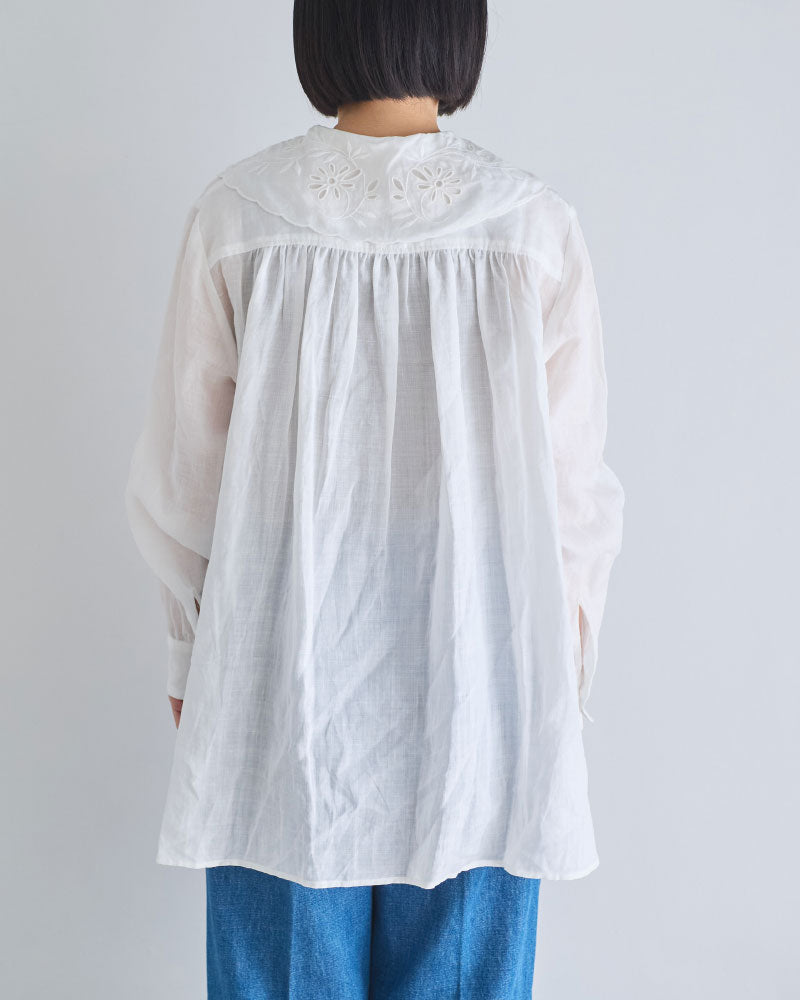 cutwork collar blouse/Hériter/H1-26-3012