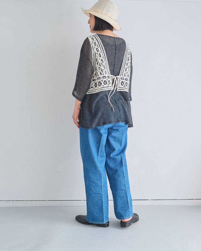 【予約】cotton silk batten lace bustier/Hériter/H0-00-3078