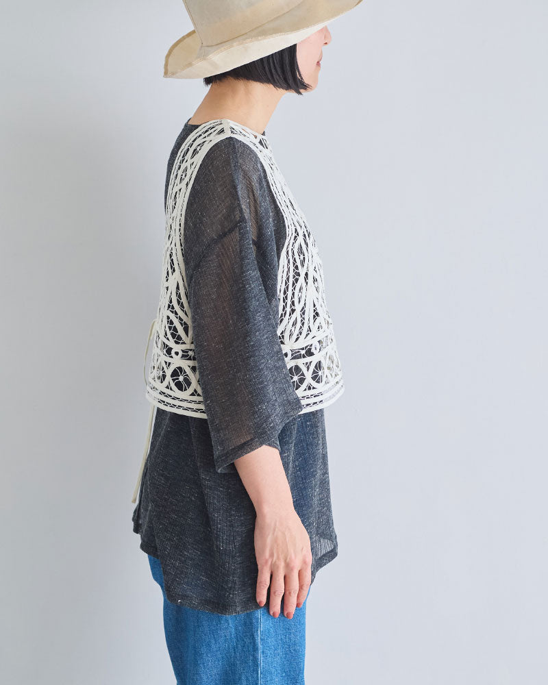 【予約】cotton silk batten lace bustier/Hériter/H0-00-3078