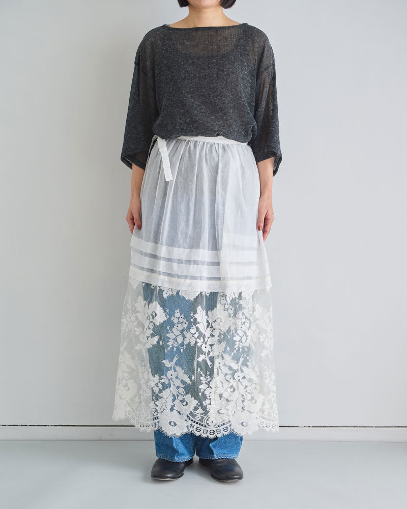 leaver lace lapskirt/Hériter/H1-26-4003