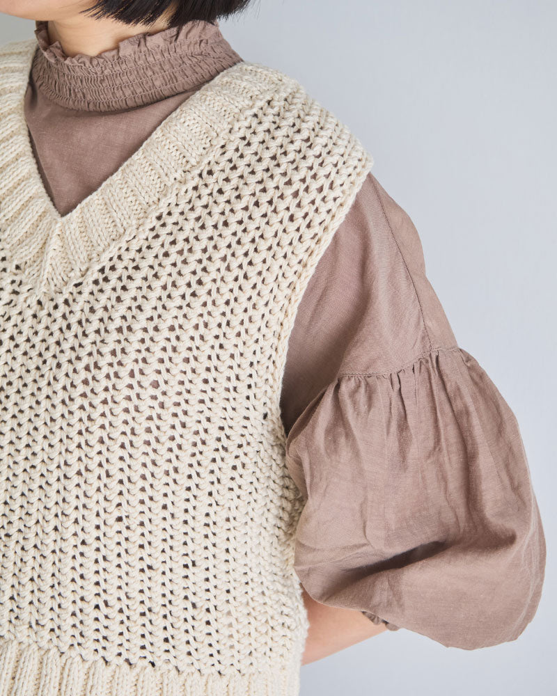 ネパール手編みKNIT ベスト/UNIVERSALTISSU/PA260KN023