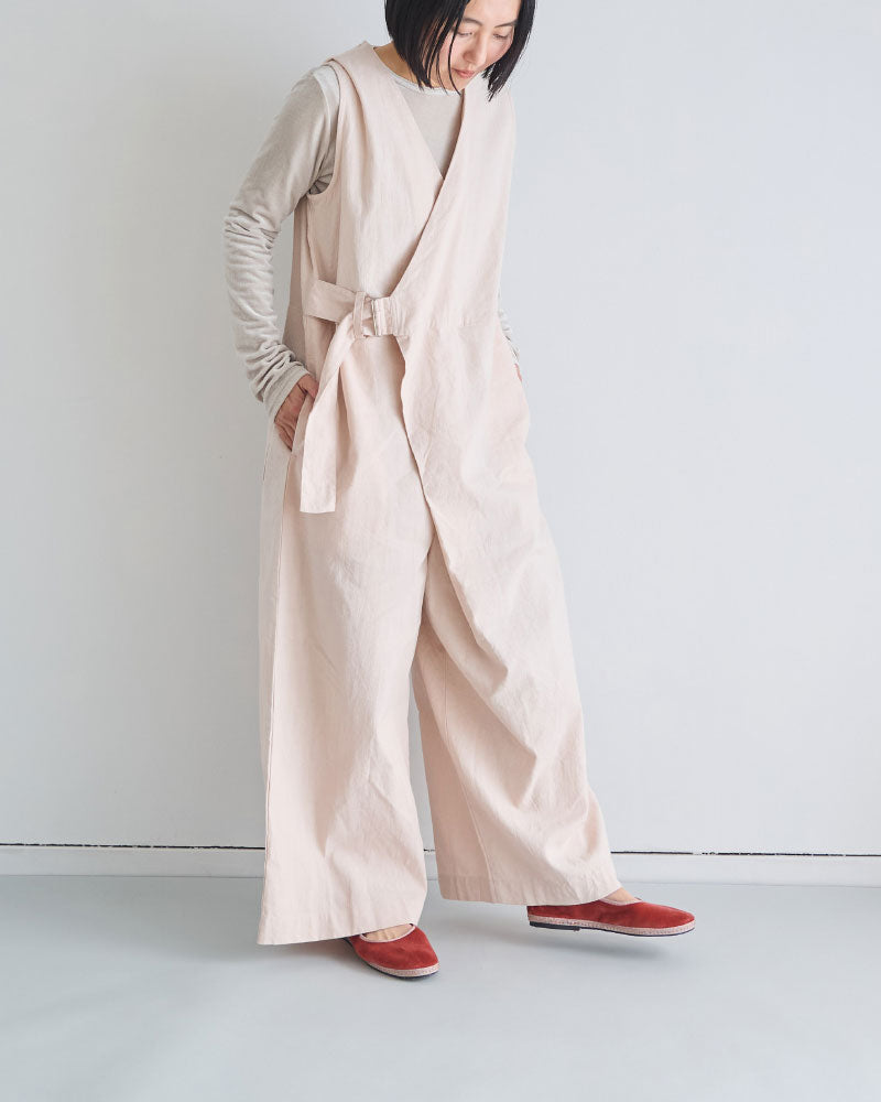 トリプルワッシャーLC ラップキュロットサロペットパンツ/UNIVERSALTISSU/UT260PT006