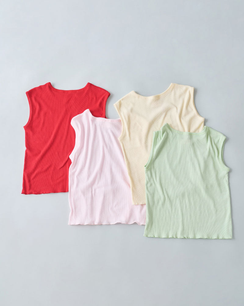 SOFT RIB SLEEVELESS//MEYAME