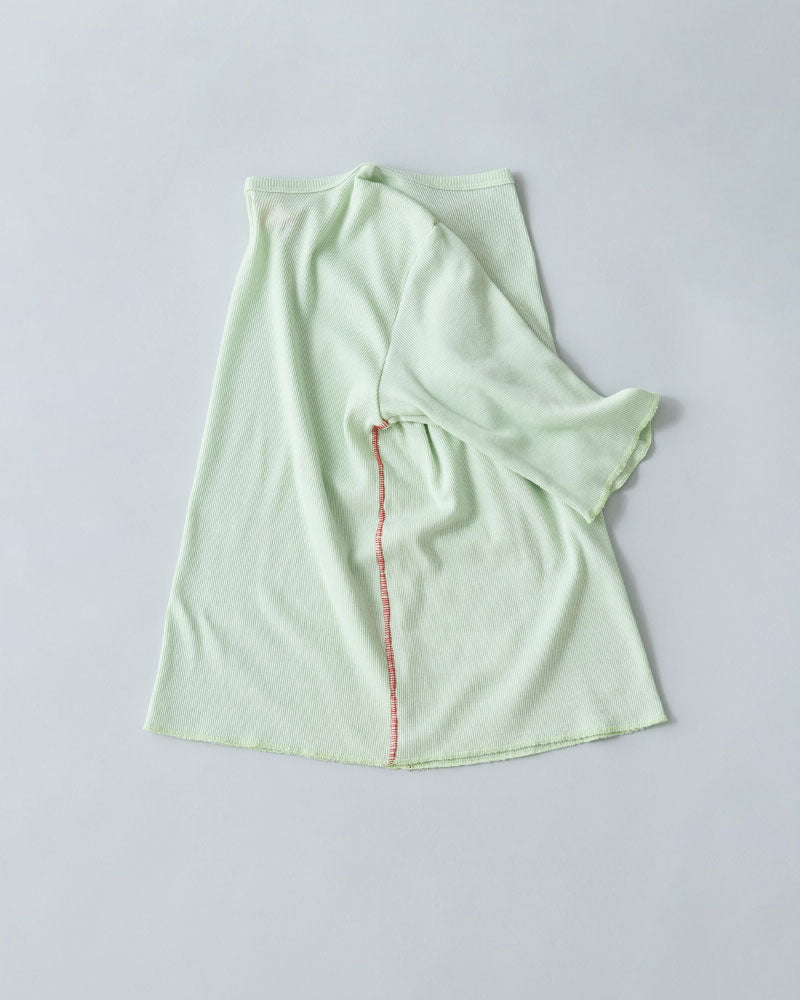 SOFT RIB HALF-SLEEVE TEE//MEYAME