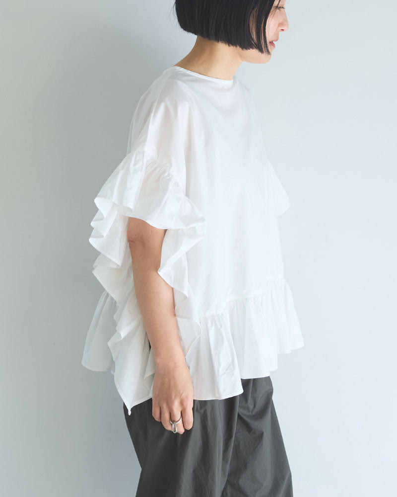 ナチュラルタ イプライター/ストライプ 2wayワイドフリルB L/UNIVERSALTISSU/UT261BL012