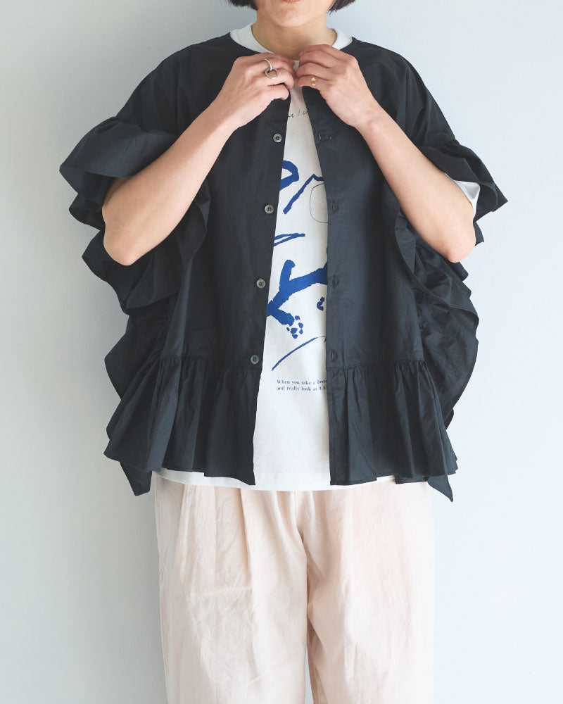 ナチュラルタ イプライター/ストライプ 2wayワイドフリルB L/UNIVERSALTISSU/UT261BL012