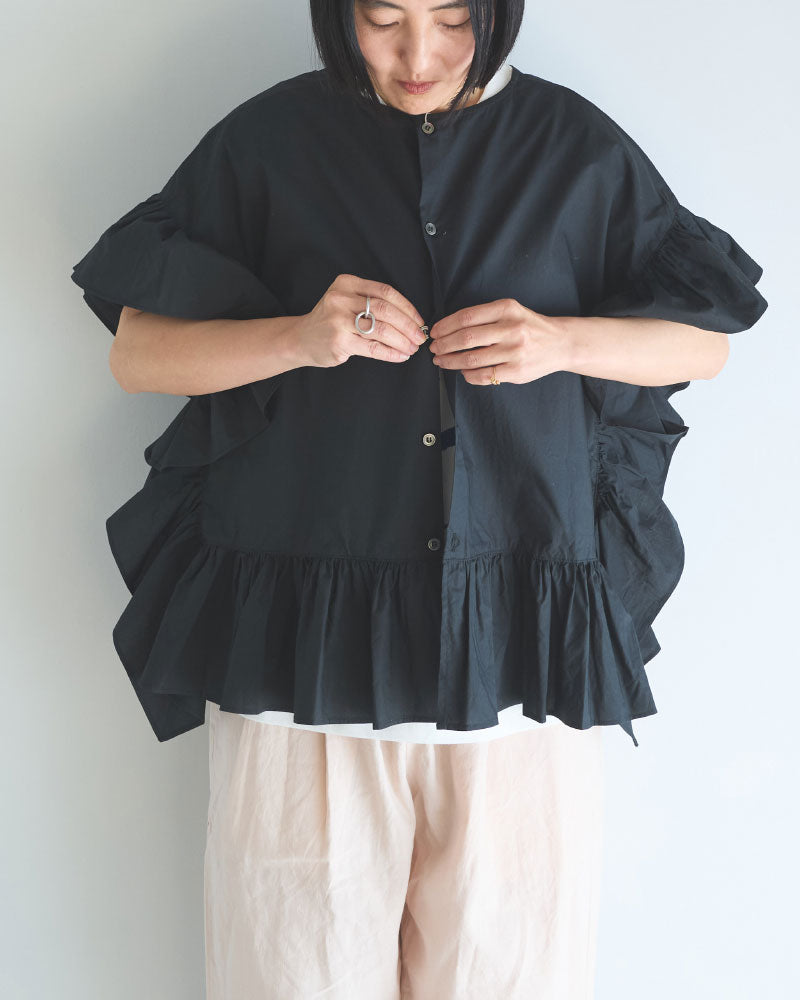 ナチュラルタ イプライター/ストライプ 2wayワイドフリルB L/UNIVERSALTISSU/UT261BL012