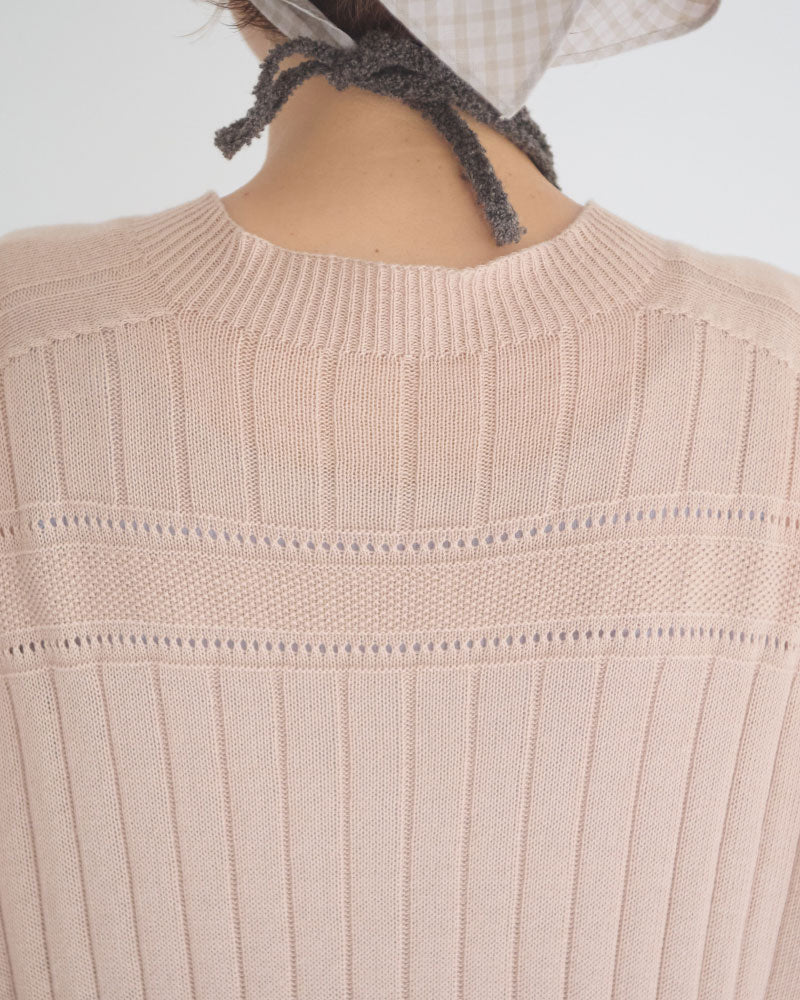 【予約】Cotton Striped Knit Sweater/JöICEADDED /J263KN01