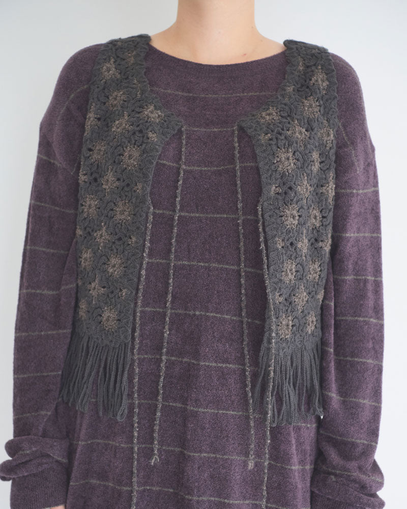 【予約】Flower Pattern Embroidered Vest/JöICEADDED /J263SV01/
