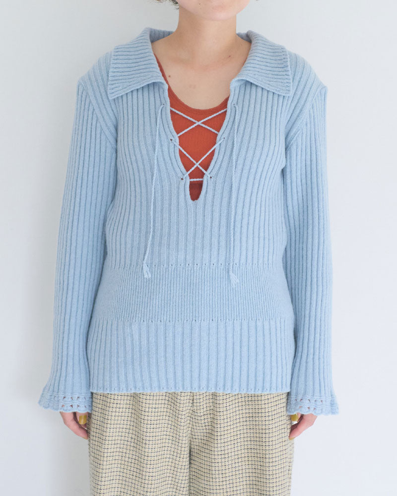 【予約】Wool Nuance Knit Polo/JöICEADDED /J263KN02