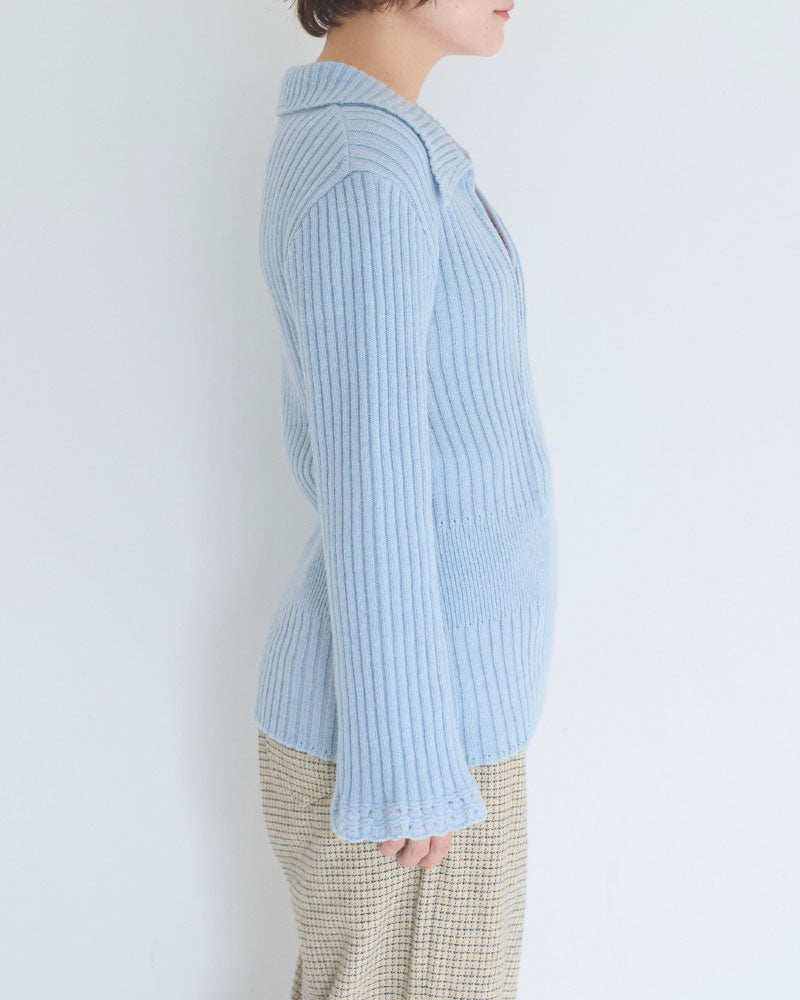 【予約】Wool Nuance Knit Polo/JöICEADDED /J263KN02