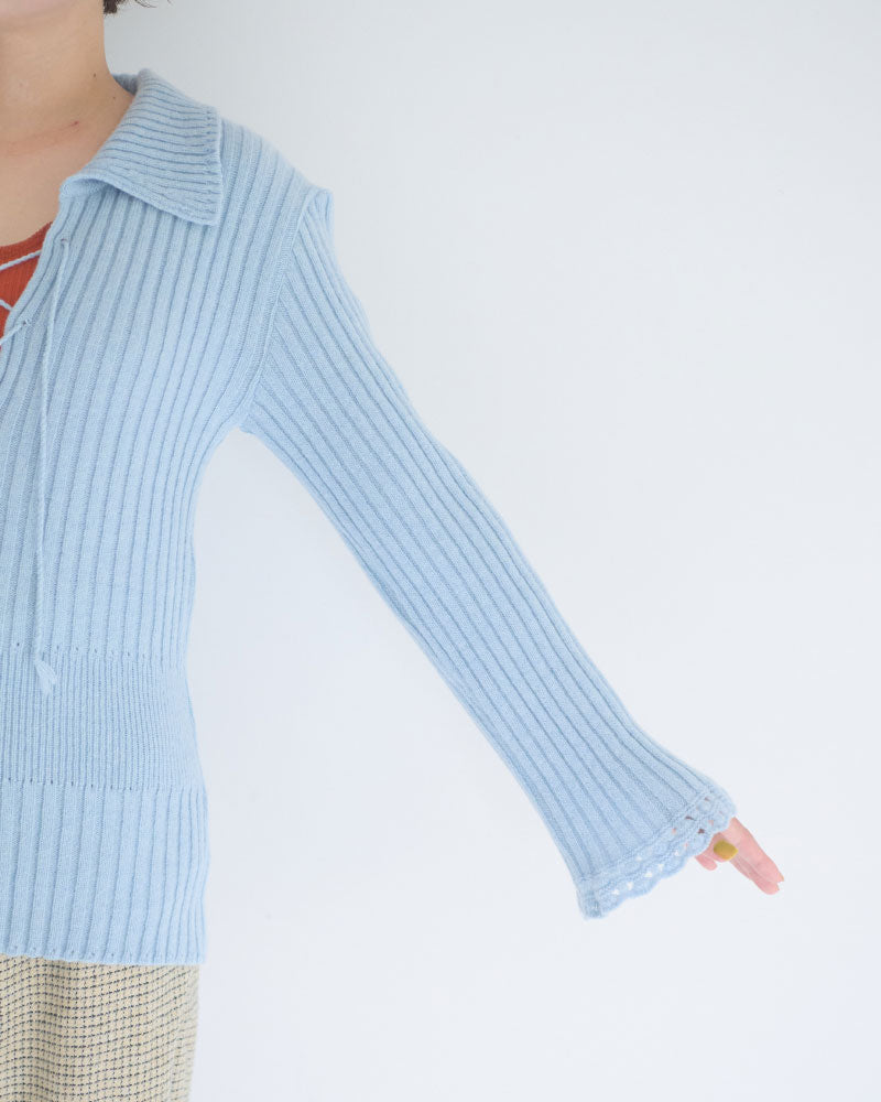 【予約】Wool Nuance Knit Polo/JöICEADDED /J263KN02