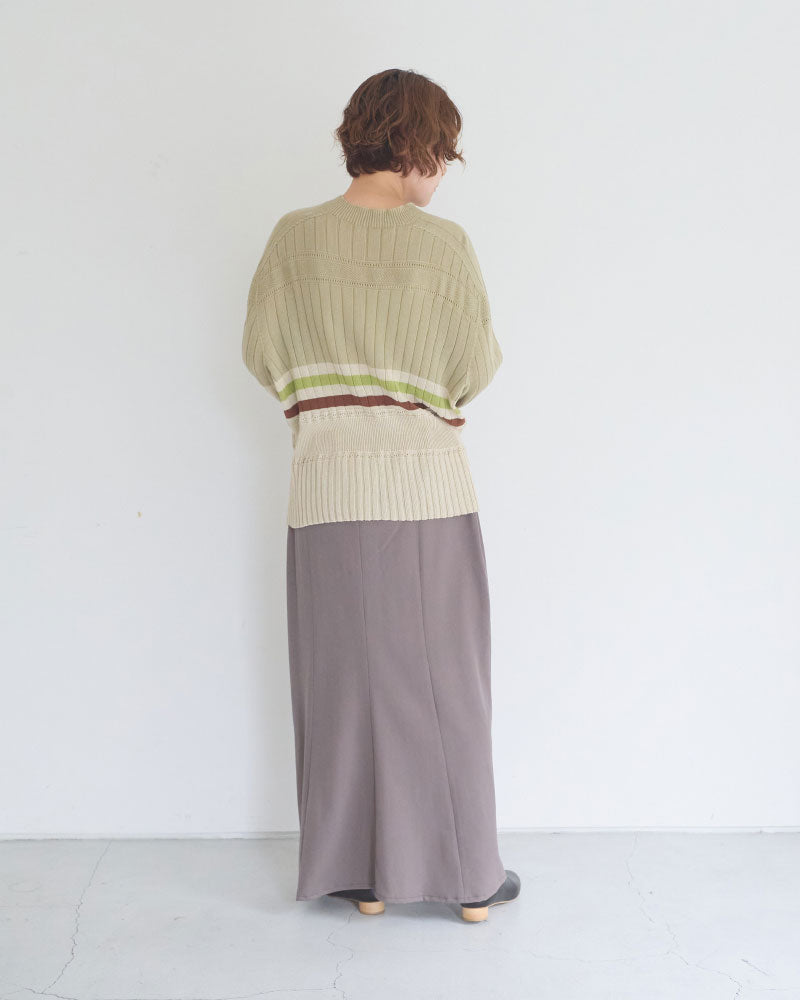 【予約】Cotton Striped Knit Sweater/JöICEADDED /J263KN01