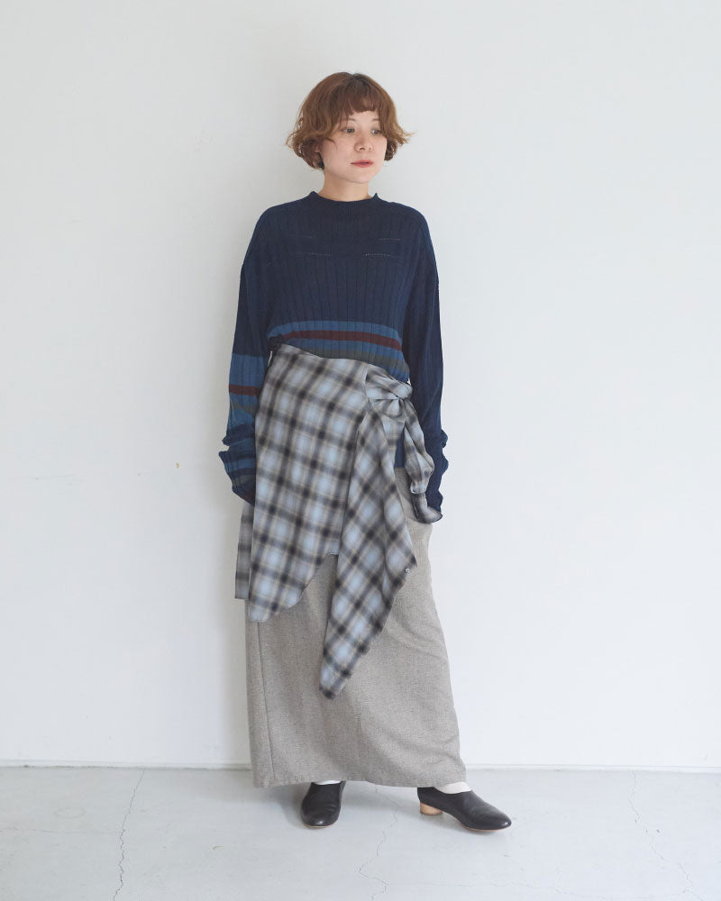 【予約】Cotton Striped Knit Sweater/JöICEADDED /J263KN01