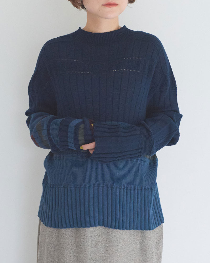 【予約】Cotton Striped Knit Sweater/JöICEADDED /J263KN01