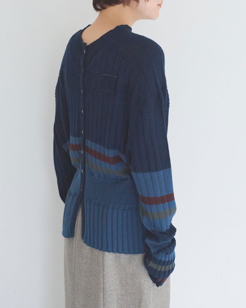 【予約】Cotton Striped Knit Sweater/JöICEADDED /J263KN01