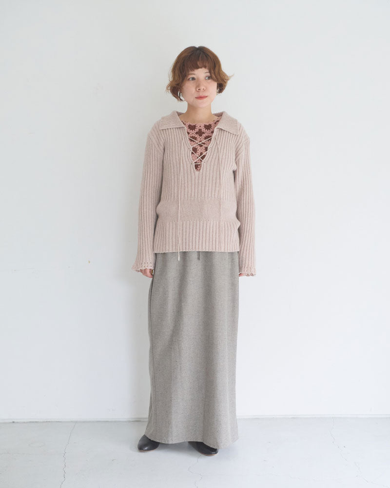 【予約】Wool Nuance Knit Polo/JöICEADDED /J263KN02