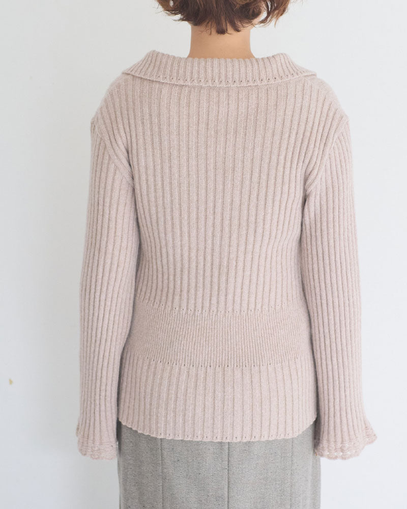【予約】Wool Nuance Knit Polo/JöICEADDED /J263KN02
