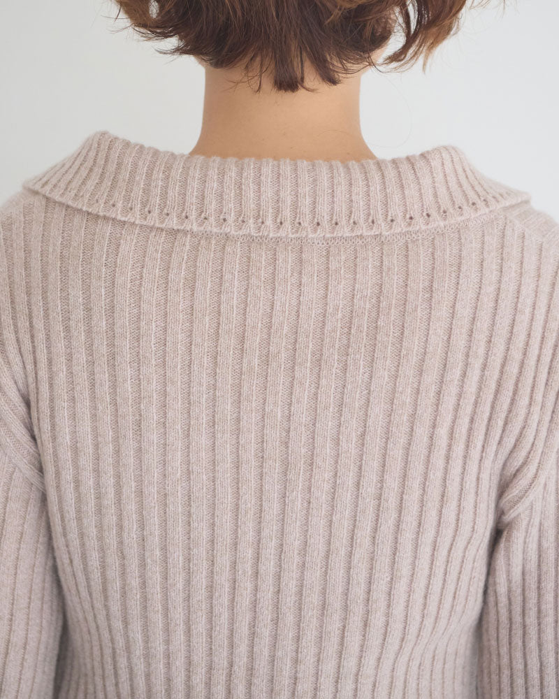 【予約】Wool Nuance Knit Polo/JöICEADDED /J263KN02