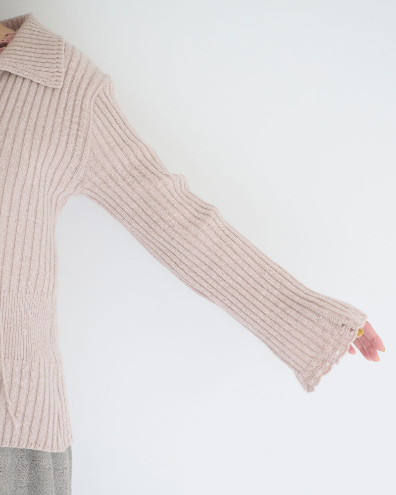 【予約】Wool Nuance Knit Polo/JöICEADDED /J263KN02