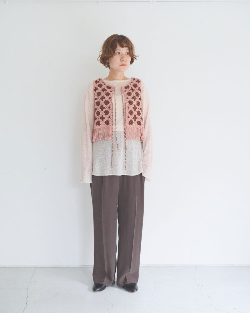 【予約】Flower Pattern Embroidered Vest/JöICEADDED /J263SV01/