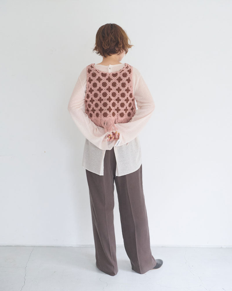 【予約】Flower Pattern Embroidered Vest/JöICEADDED /J263SV01/