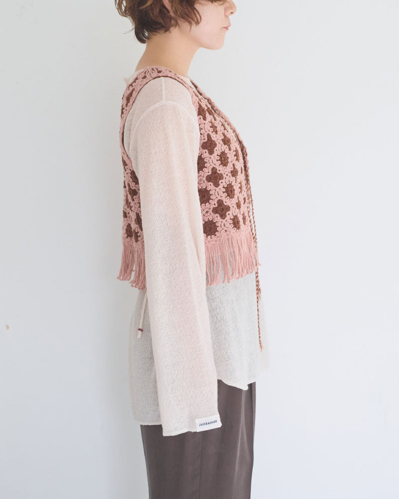 【予約】Flower Pattern Embroidered Vest/JöICEADDED /J263SV01/