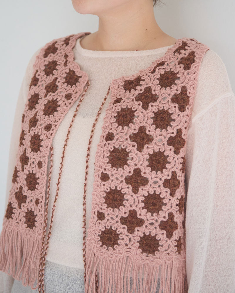 【予約】Flower Pattern Embroidered Vest/JöICEADDED /J263SV01/