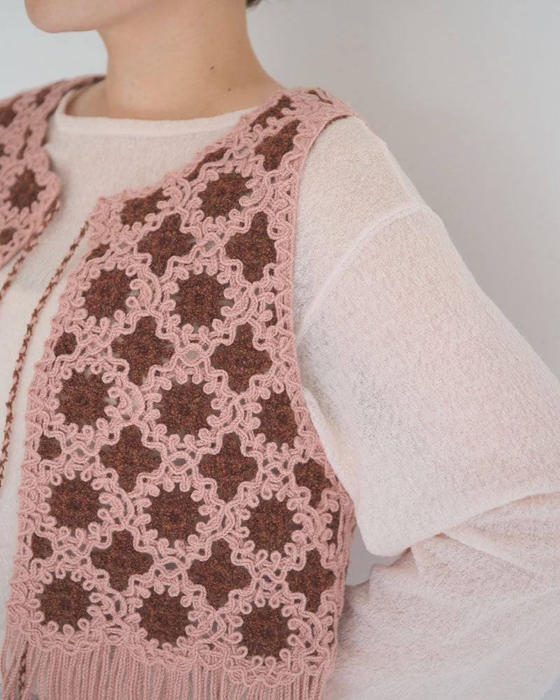 【予約】Flower Pattern Embroidered Vest/JöICEADDED /J263SV01/