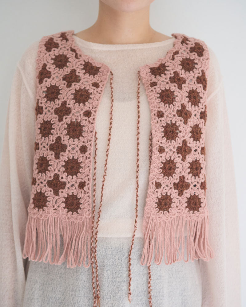 【予約】Flower Pattern Embroidered Vest/JöICEADDED /J263SV01/