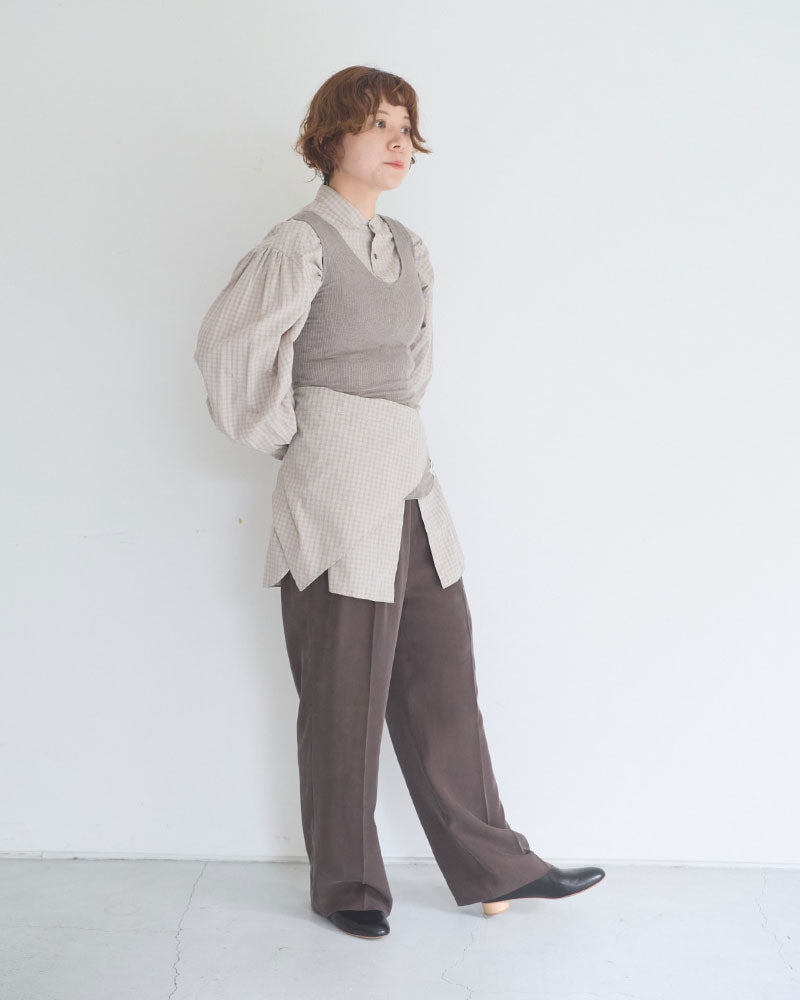 【予約】Tucked Sleeve Zigzag shirts/JöICEADDED /J263SH01/サイズ2