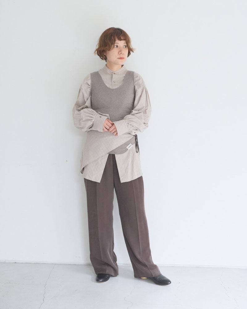 【予約】Tucked Sleeve Zigzag shirts/JöICEADDED /J263SH01/サイズ2