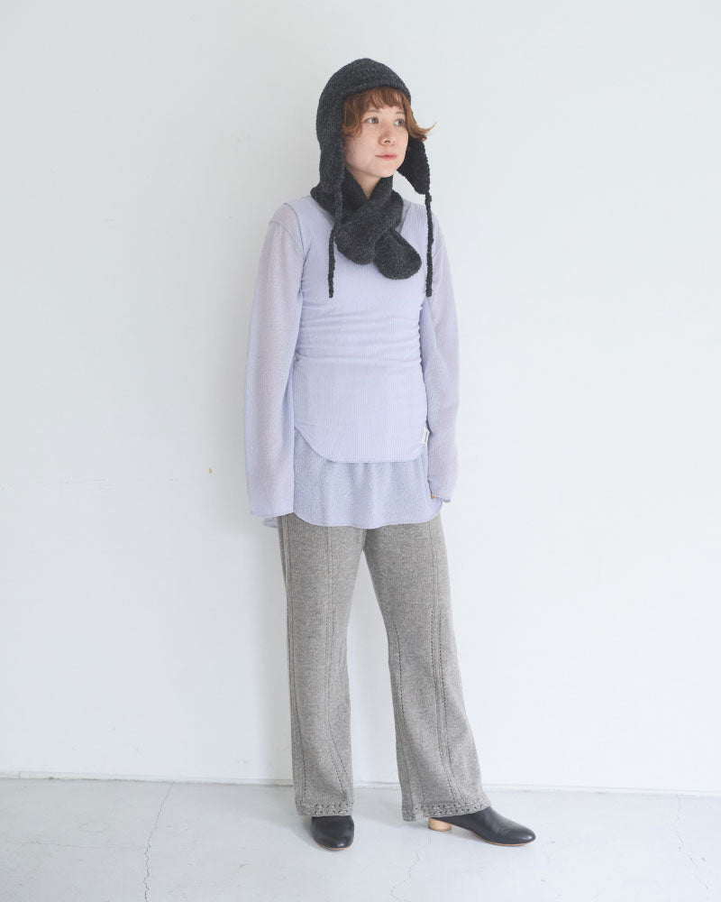 【受注】HAND KNIT MUFFLER/YULA/Y L 25-A 003