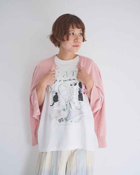 French Pure Linen クルーネックカーディガン/UNIVERSALTISSU/UT262KN001
