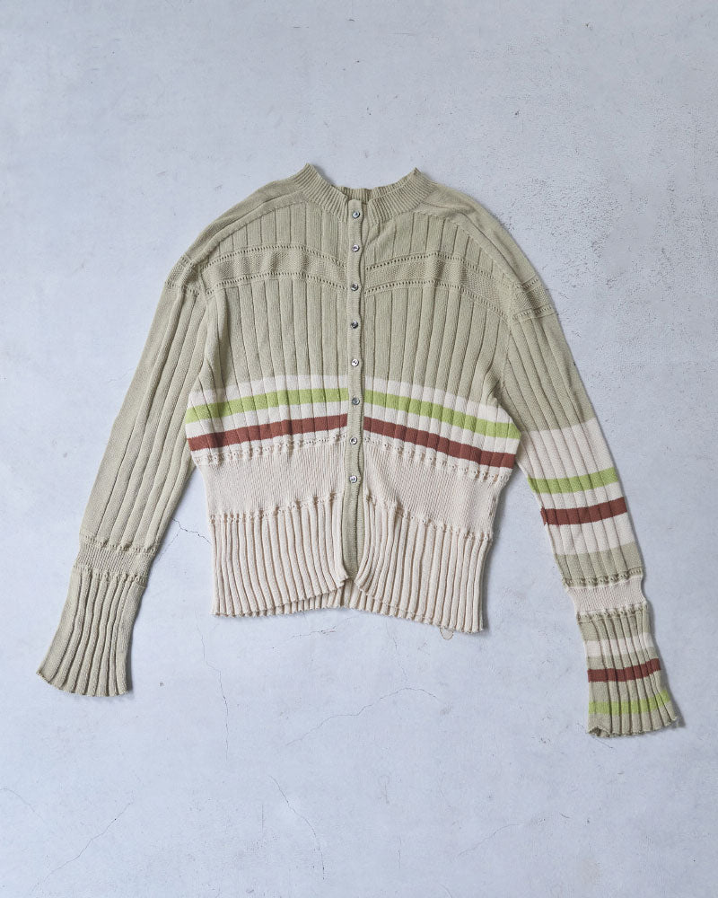 【予約】Cotton Striped Knit Sweater/JöICEADDED /J263KN01