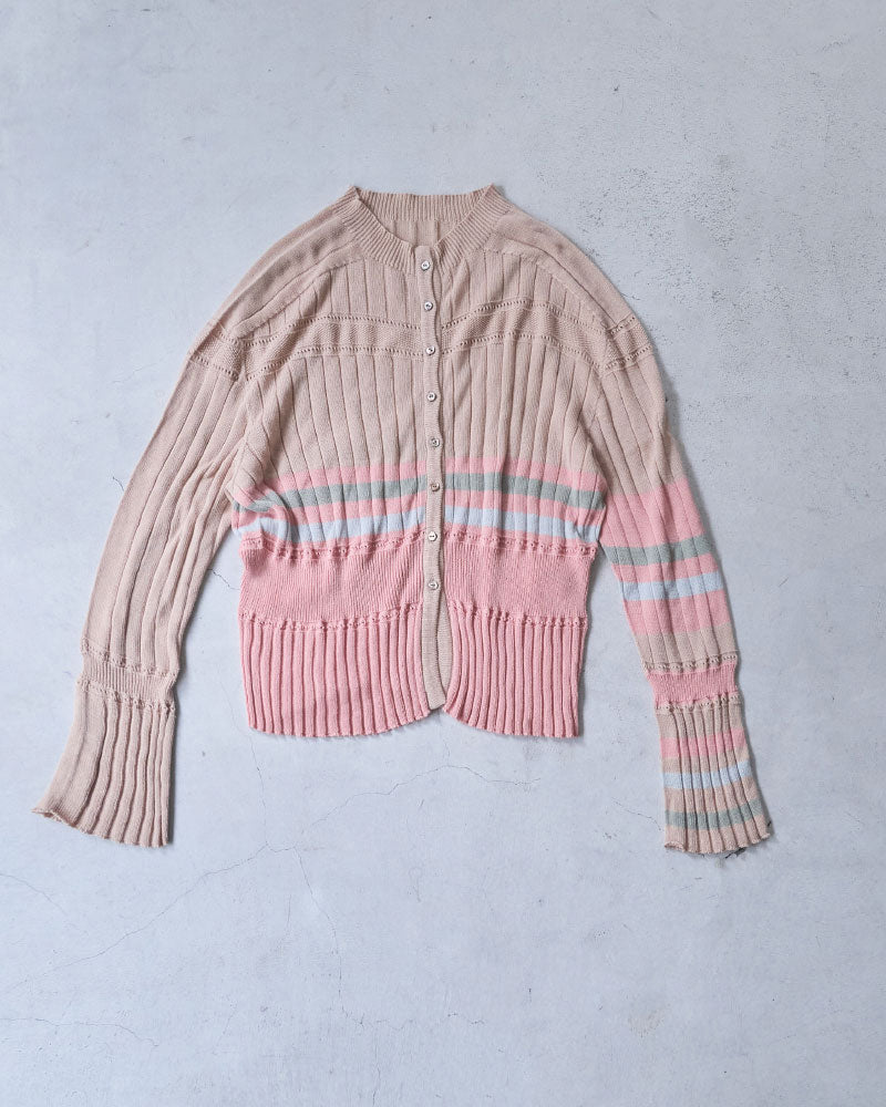 【予約】Cotton Striped Knit Sweater/JöICEADDED /J263KN01